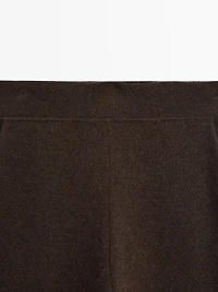 100% cashmere balloon fit trousers