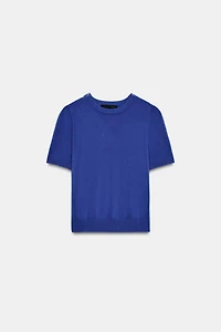 BASIC SHORT SLEEVE KNIT JUMPER
