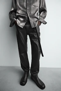 PANTALON SLIM EN CUIR