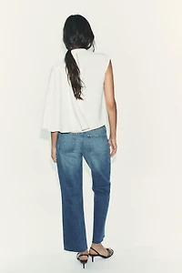 ASYMMETRIC CREPE CAPE TOP