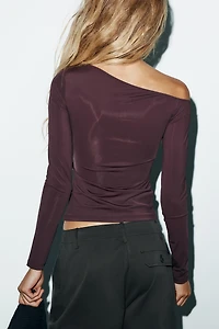 ASYMMETRIC POLYAMIDE T-SHIRT