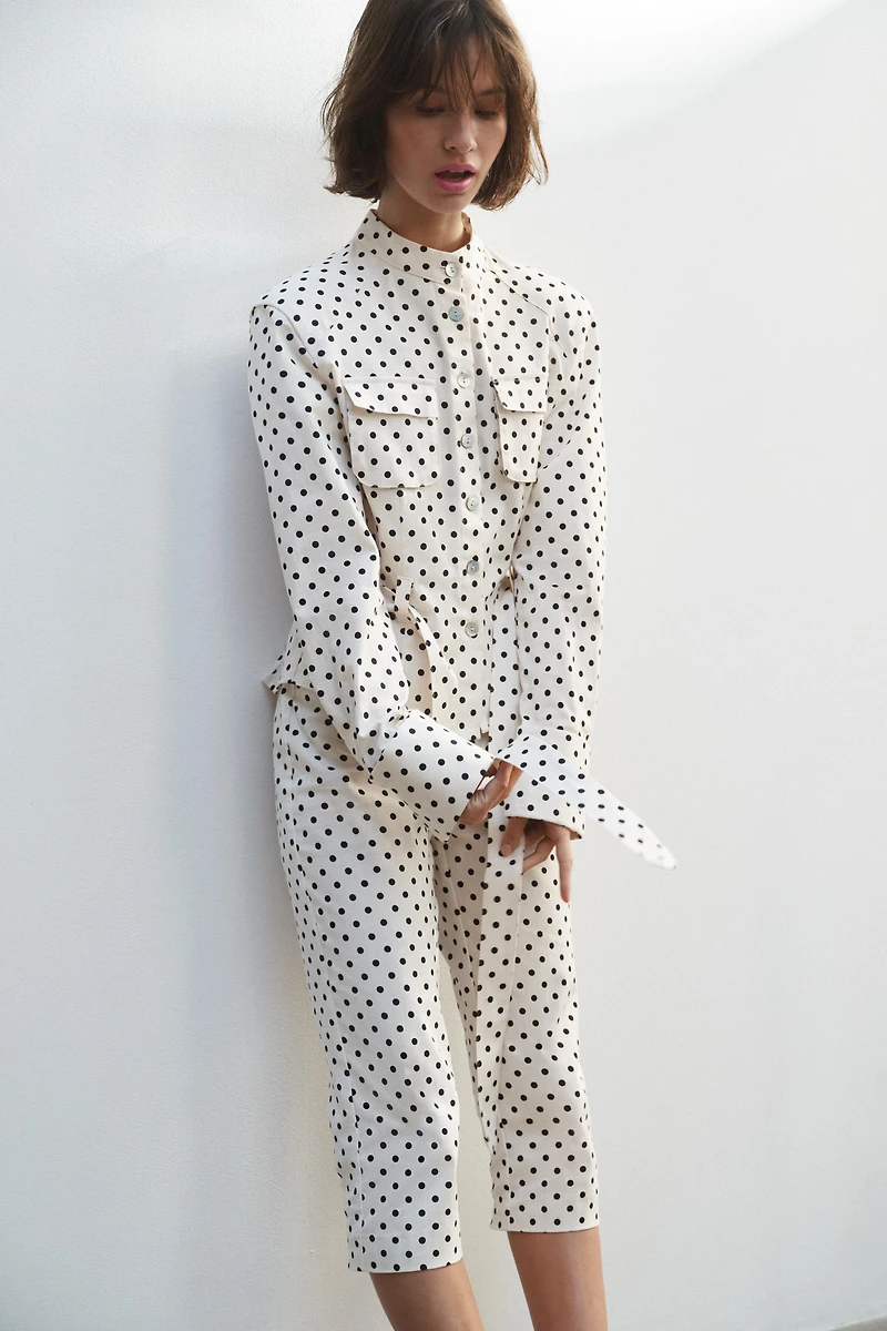 POLKA DOT SHIRT JACKET