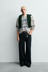 CHAMPION ® X ZARA STRIPED BAGGY FIT JEANS
