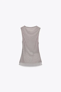 T-SHIRT EFFET DOUBLE TULLE