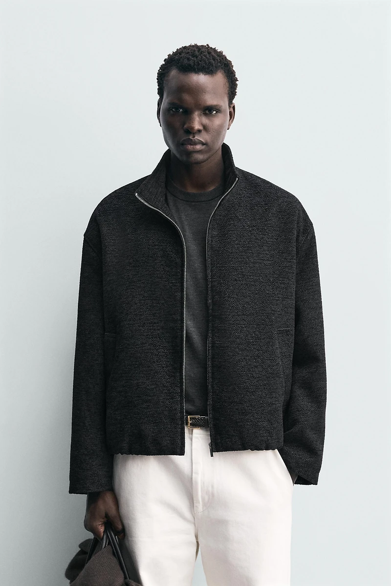 GEOMETRIC JACQUARD JACKET