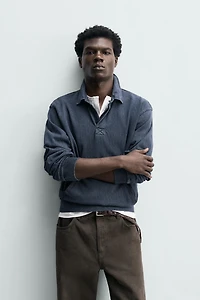 REGULAR FIT WASHED EFFECT POLO SHIRT