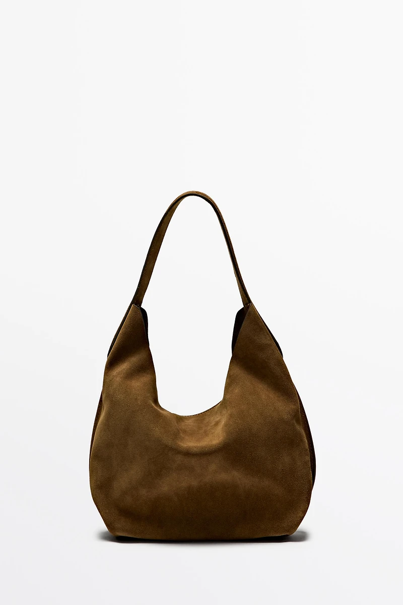 Split suede leather mini bag