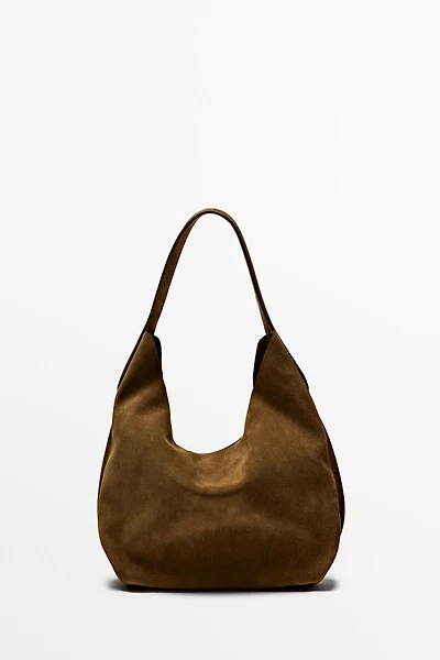 Split suede leather mini bag