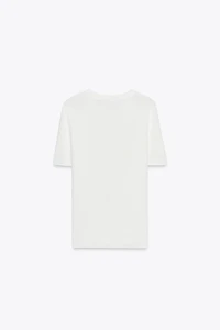 TOP EN MAILLE MANCHES COURTES