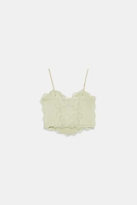 LACE COMBINATION CORSET TOP