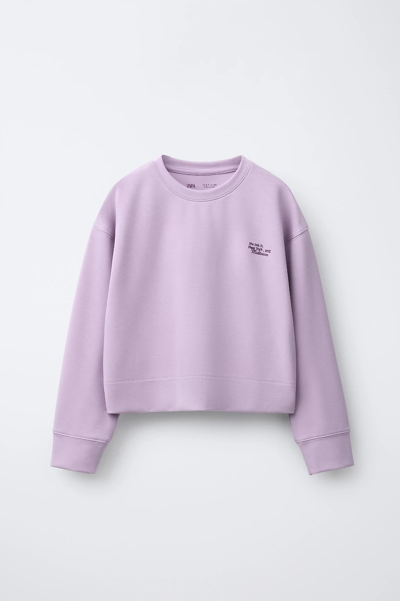 SWEATSHIRT WITH MODAL TEXT