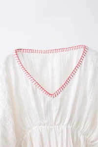 CONTRASTING SHINY CAFTAN
