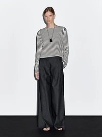 Jean large taille haute