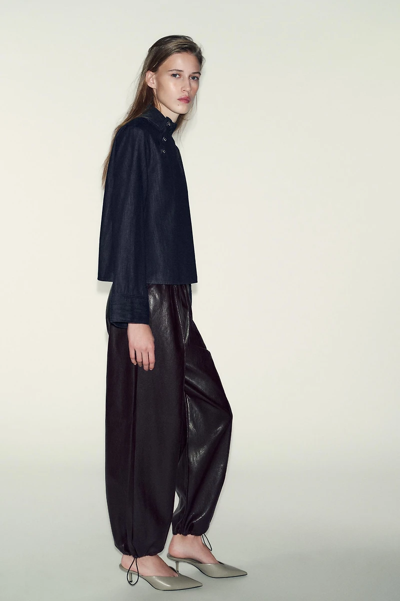 Z1975 DENIM HIGH COLLAR SHIRT