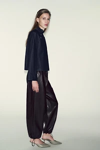 Z1975 DENIM HIGH COLLAR SHIRT