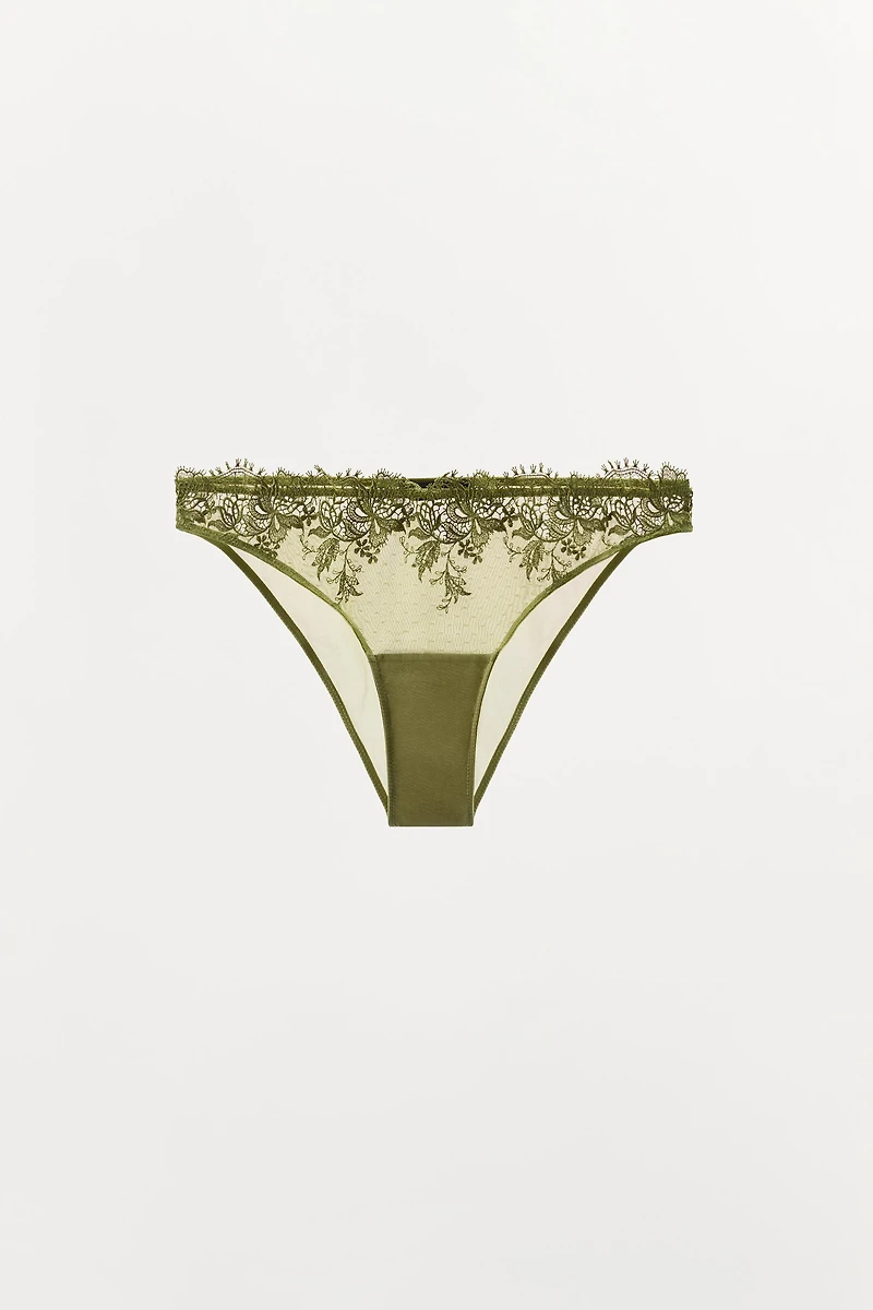 DOTTED MESH LACE PANTIES