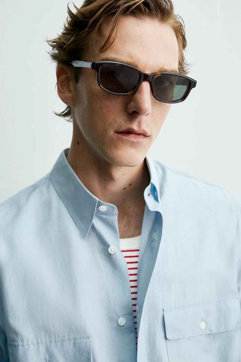 REGULAR FIT FLOWY POCKET SHIRT AARON LEVINE X ZARA