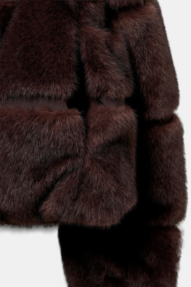 SHORT FAUX FUR COAT HEIQ XREFLEX™ SKI COLLECTION