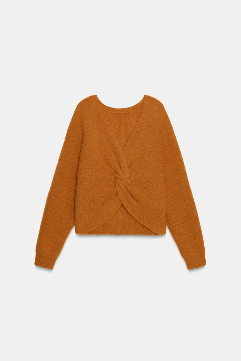 KNIT JUMPER WITH BACK KNOT