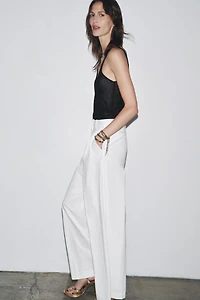 ZW COLLECTION TECHNICAL EFFECT PLEATED PANTS