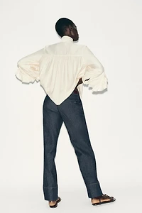 RUFFLED BOW BLOUSE