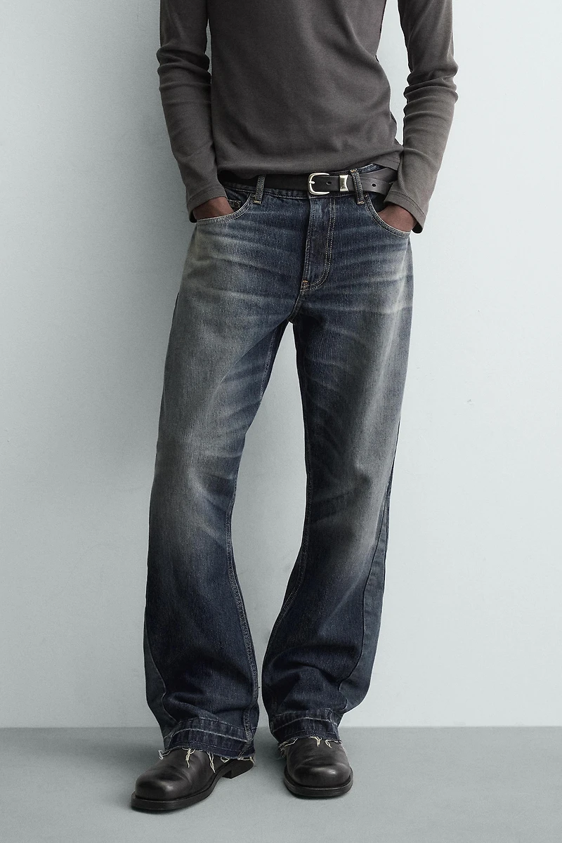 JEAN FLARE FIT TEXTURÉ