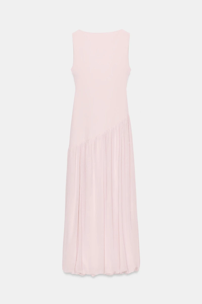 LONG COMBINATION TULLE DRESS