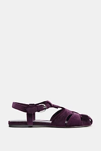 VELVET EFFECT FISHERMAN SANDALS