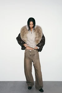 TRF OVERSIZE BARREL LOW-RISE JEANS