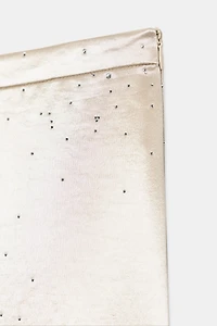 SPARKLY SATIN EFFECT PANTS