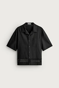 RELAXED FIT SHIRT WITH CONTRAST TRIM