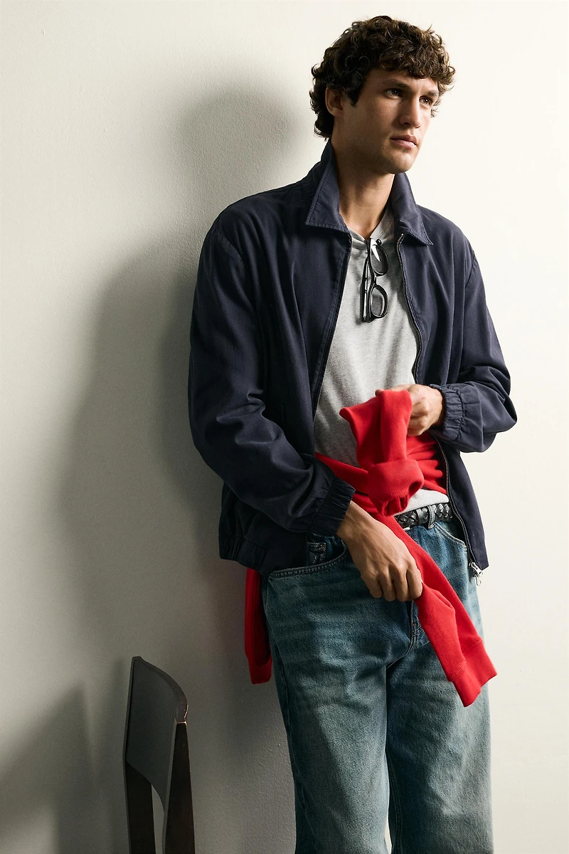 REGULAR FIT ZIP-UP OVERSHIRT