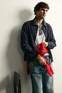 REGULAR FIT ZIP-UP OVERSHIRT