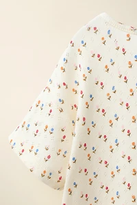 POINTELLE TULIP T-SHIRT CREATED BY CARAMEL LONDON X ZARA