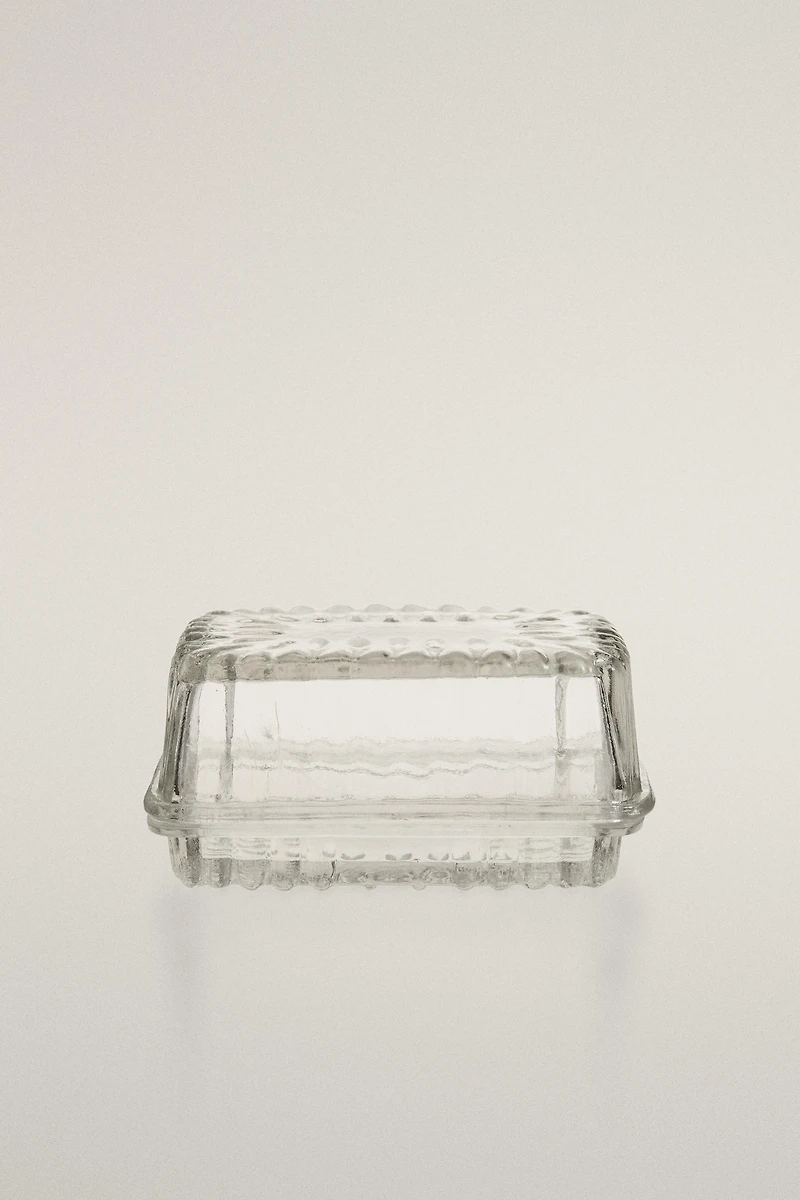 GLASS BUTTER DISH