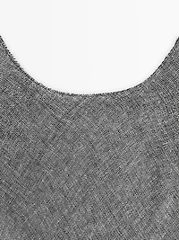 Linen fluid sleeveless dress
