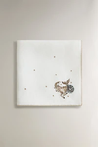 EMBROIDERED LINEN CAPRICORN NAPKIN | MARISA BERENSON