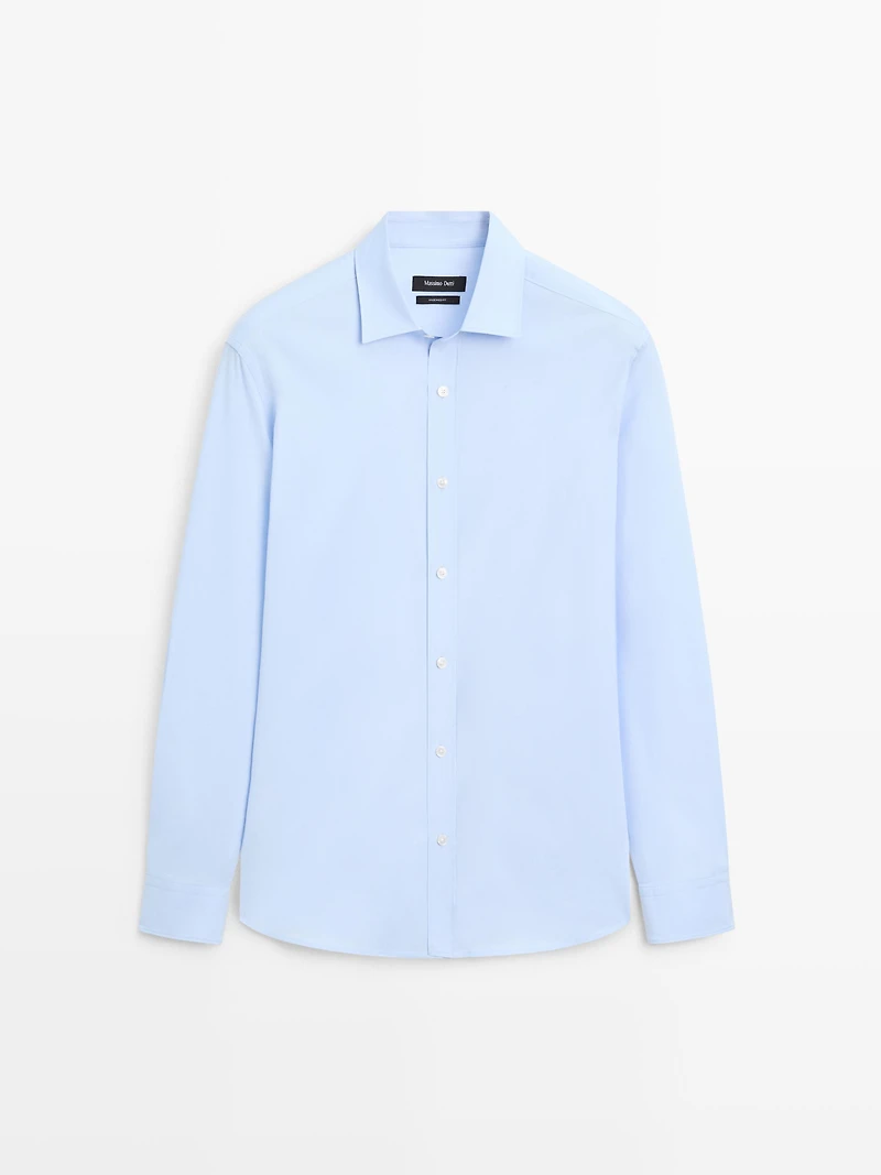 Cotton blend stretch shirt