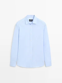 Cotton blend stretch shirt
