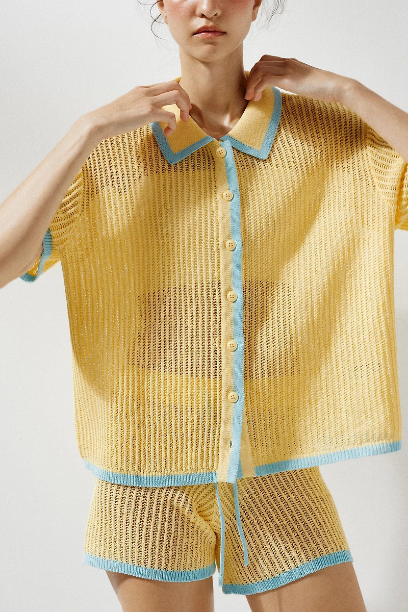 COLLAR POLO CARDIGAN