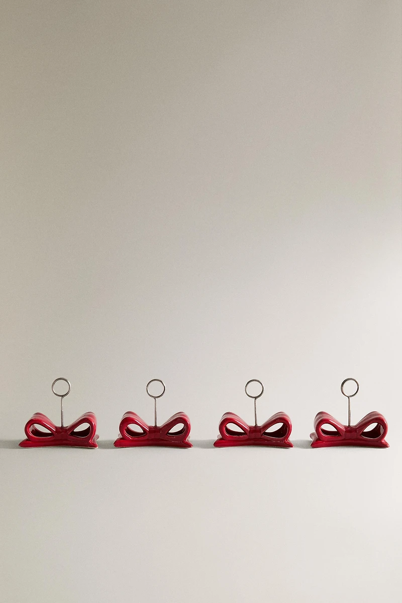 CHRISTMAS BOW PLACEHOLDERS (SET OF 4)