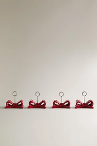 CHRISTMAS BOW PLACEHOLDERS (SET OF 4)
