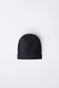 BONNET EN MAILLE PERLÉE