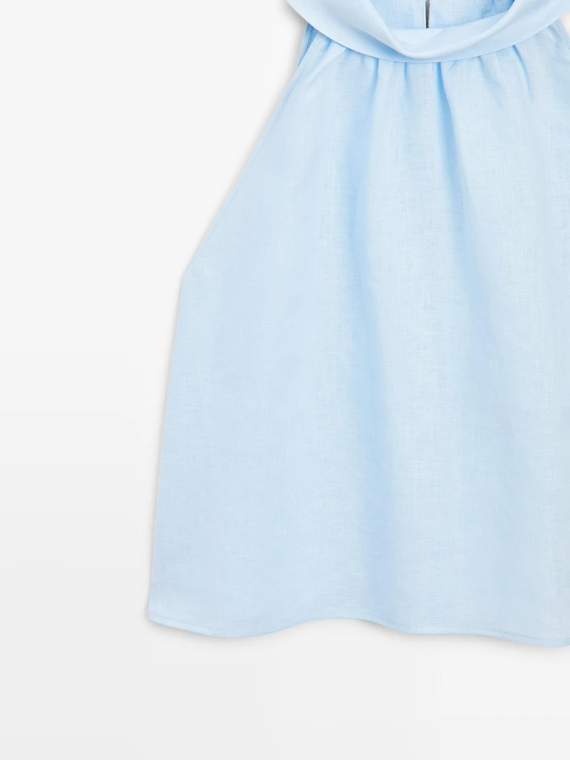 100% linen halterneck top