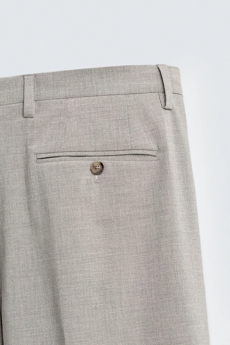 TEXTURED SUIT PANTS