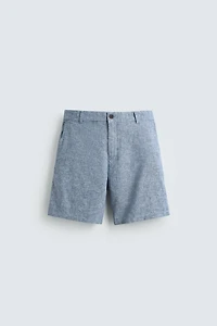 REGULAR FIT TEXTURED SHORTS