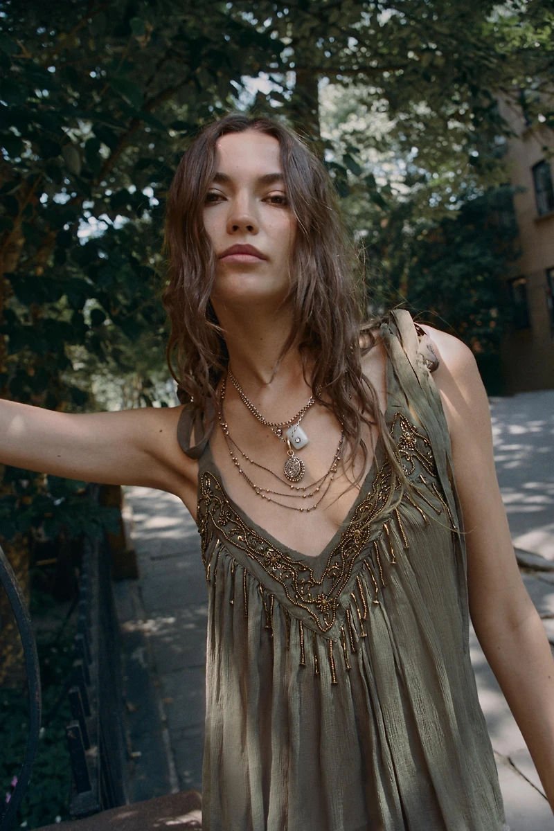 BEADED SEQUIN TOP