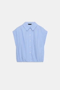 CROPPED GINGHAM SHIRT