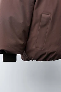 HOODED WATER REPELLENT PUFFER COAT