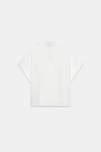 CHEMISE CACHE-CŒUR MANCHES COURTES